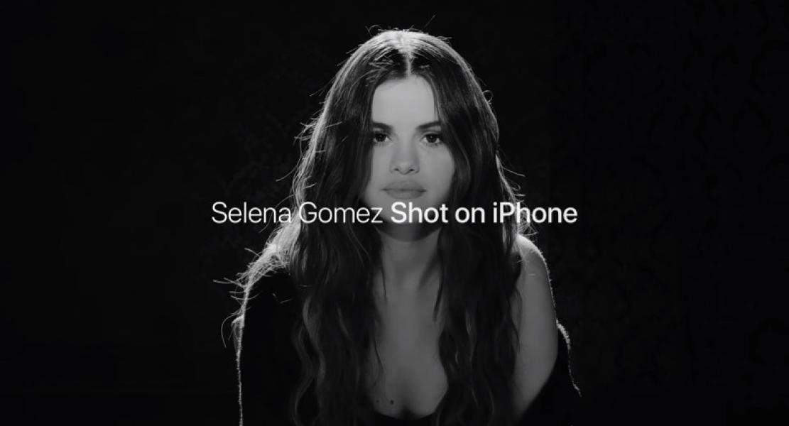 The image features the famous millennial pop star Selena Gomez for her music video.