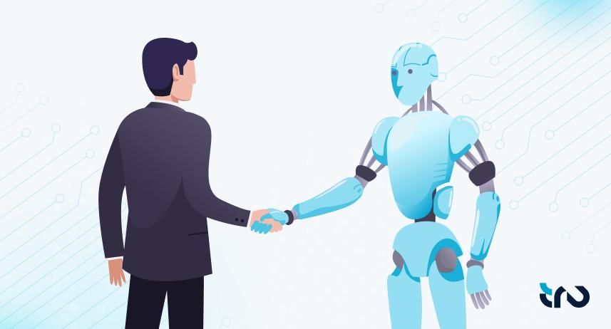 An image depicting the relationship between Humans and Robots